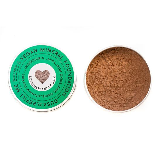 Plastic-Free Foundation - Love The Planet Mineral Foundation - Dusk - Life Before Plastik